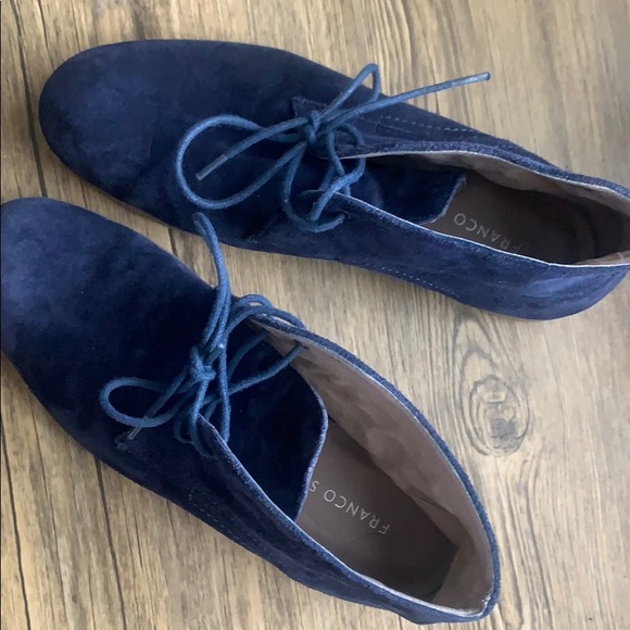 Franco Sarto Blue leather suede shoes - Picture 3 of 8